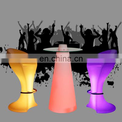 Table Bar Furniture Bright LEDS16 Color Changing Glowing LED Cocktail Table  LED Table and Chair for Event