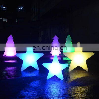 double light table lamp /Top tree decorate star smart outdoor lights RGB color flashing led Christmas light decoration