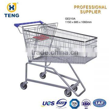 Supermarket Shopping Cart Bag With Compartments Cheap Wire Metal Shopping Trolley Price