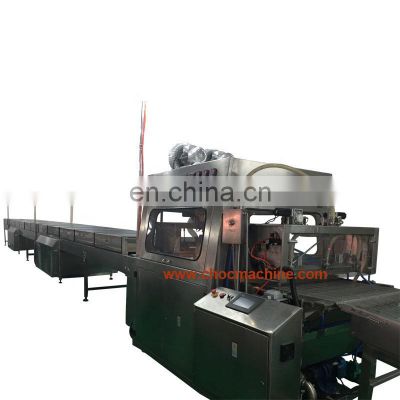 Chocolate enrober machine by 1200mm chocolate dipping drizzle chocolate coating machine