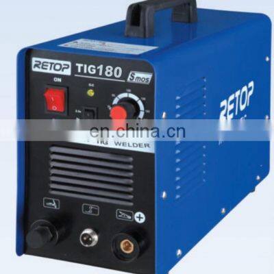 Retop Welding Machine TIG-180P Portable Gas Mosfet Inverter Spot Welding Machine DC Motor Metal Fabrication 50/60 HZ Blue,red CE