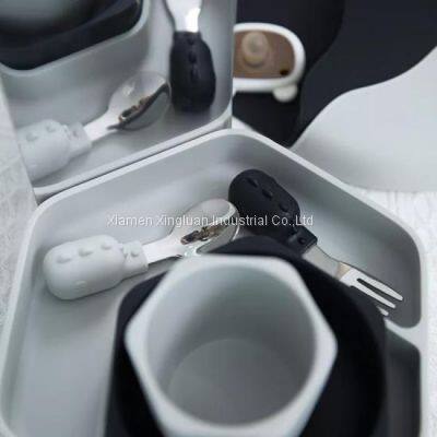 Custom Color Cartoon BPA Free Eco Silicone Baby Dinner Plate Tumble Proof Bowl photo-3