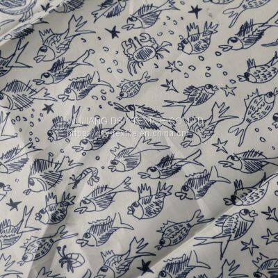 100% Polyester Fabric Transfer Printed Fabric for Downcoat,lining Fabric photo-3