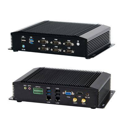 Industrial Mini PC Intel Core i7 8550U i5 8250U i3 7167U i5 7267U With 6COM RS232 RS422 RS485 HDMI VGA GPIO PS2 Ports photo-2