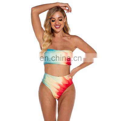 Fashion Sexy Women Beachwear Two Pieces Women Good Quality Swimwear High Waist Bikini