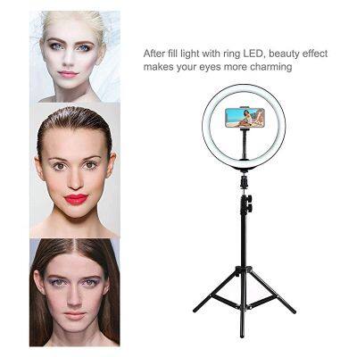 Kytuwy LED Selfie Stick Ring Fill Light 12inch Dimmable Camera Phone Lamp With Stand Tripod Ringlight 12 Inch 12-inch photo-5