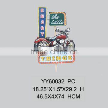 antique motorcycle embossed metal wall plaque custom arts for wall decor