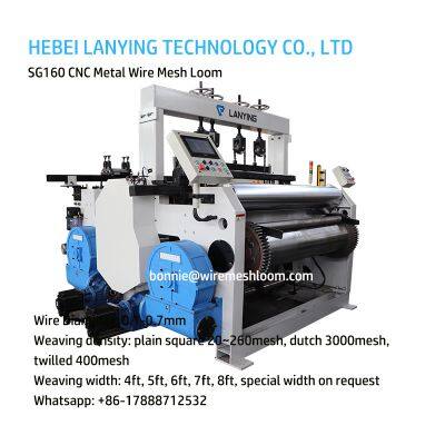 Reverse dutch twilled weave wire mesh weaving machine