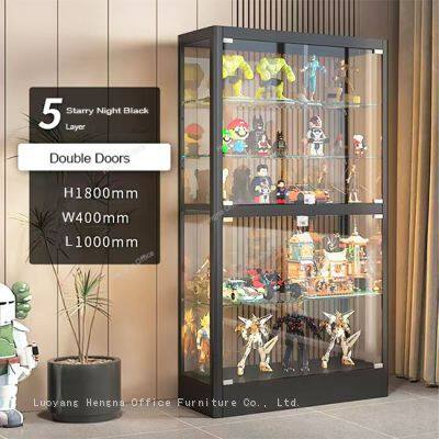 Steel Frame Display Cabinet|Four-Tier Display Case|Decorative display cabinet for figures
