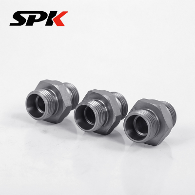Hydraulic Ferrule Fitting, Lightweight to British Standard Pipe Thread, Stainless Steel Gasket, Carbon Steel Straight Type 1DB-WD