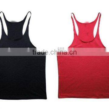 100% cotton fabric gym y-back singlet