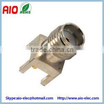 nickel plated SMA female RF connector for PCB mount of RF antenna