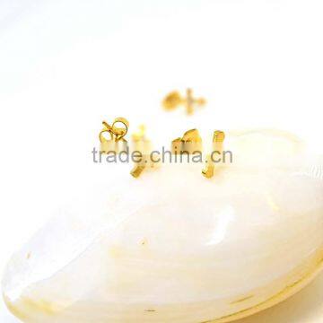 Cross 2 Gram Gold Beautiful Designed Earrings photo-3