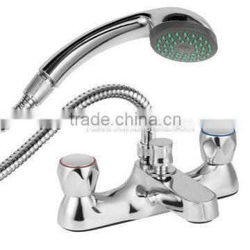 Modern Bathroom Low Pressure Deck Mount Bath Filler Tap Shower Mixer