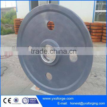 OEM forged alloy steel carbon steel steel pulley wheel/industrial use wheels