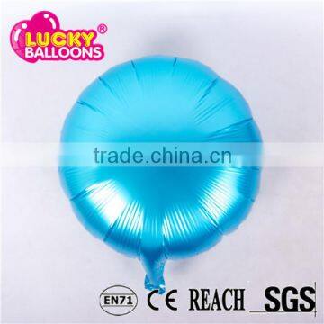 China balloon factory EN71 approved 18'' round sky blue helium foil balloon