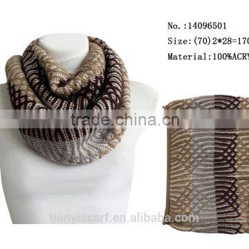 Gray Color Scarf Christmas Scarfs Woman Infinity Circle Knited Scarves photo-3