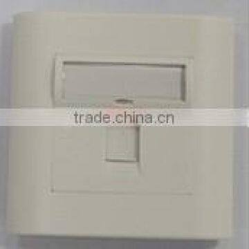 China 1 port with shutter 86*86 rj45 network faceplate