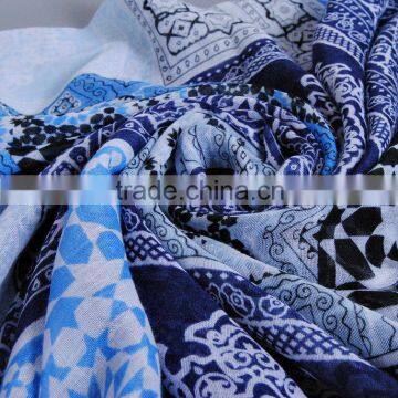 2016 New Spring Voile Printed Tassel Indian Ladies Scarf