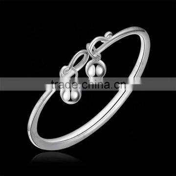 Hot sale adjustable 925 solid silver bangle bracelet