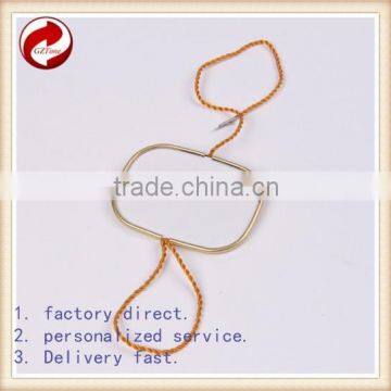 string tag metal border custom clothing seal