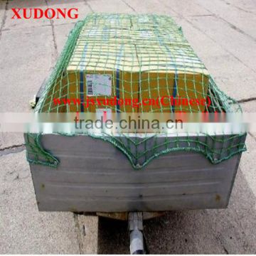 HDPE trailer net cargo net in green or orange