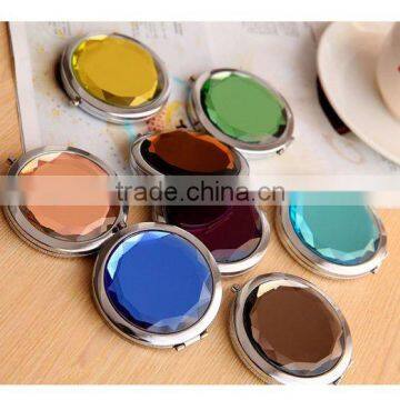 Stylish Crystal Double Cosmetic Mirror Portable Makeup Mirror