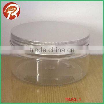 200ml wide mouth pet jars with aluminum lid TBJCL-1