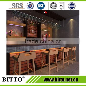 China supplier OEM black sparkle solid surface sheets for bar top