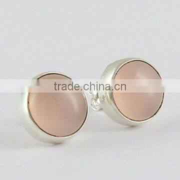 Beautiful Rose Quartz Silver Earring, Silver Jewelry, Handmade Silver Jewelry