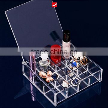 Clear acrylic holes organizer/tray/showcase/holder for lipstick/cosmetic/eyebrow pencil                        
                                                Quality Choice