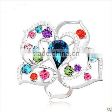 Amazing Design 18K white gold valentine's day brooch gift