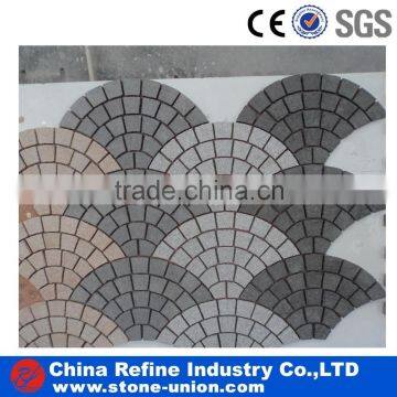 Fan granite paving stone patterns