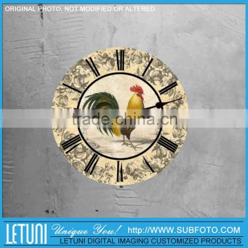 Rooster Kitchen Wall Dial Clock to Print