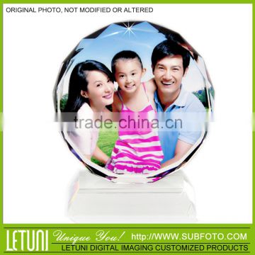 Elegent sunflower photo crystal gift items low cost