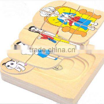 New Style Grandma & Grandpa 5 Layer Puzzle OEM Educational Wooden Kids Toys Puzzles MDD-1102 photo-6