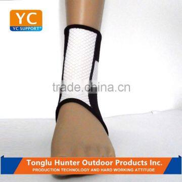 Sports safety neoprene embossed ankle brace support stabilizer protector wrap sleeve