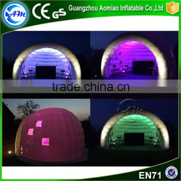 Led lighting 2016 popular inflatable floating tent cheap custom tent