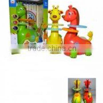 Flashing LED light up toy giraffe with hoop