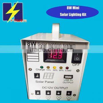 8W Solar House Kits 8W Solar Panel 2W LED 4AH Battery Work With USB Fan,LED,mobile Phone Charging Quality Choice photo-3