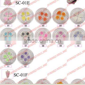 Ceramic 3D Nail Sticker Flower For Nail Art Tips Decorations Free Shipping 6397