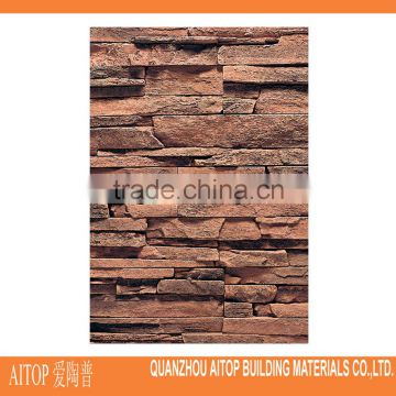 Red rock surface flagstone look like stoneware facade wall decoration tile