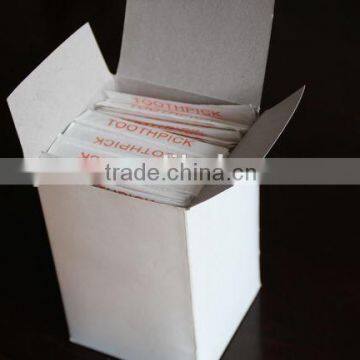 2.0x65mm individual cello wrap mint bamboo toothpicks