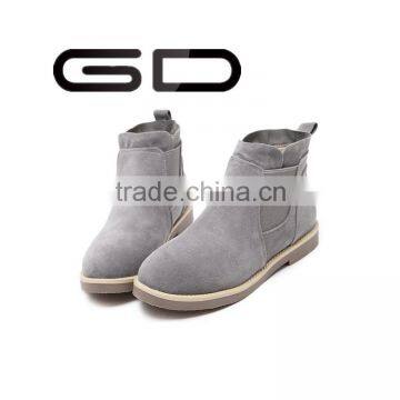 GD fashion texture nubuck leather natural non-slip soles booties shoes for ladies