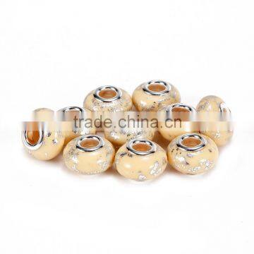 Hot Selling Fimo/Soft Clay Polymer 10 pcs Light Yellow Color Glass Beads Loose Beads