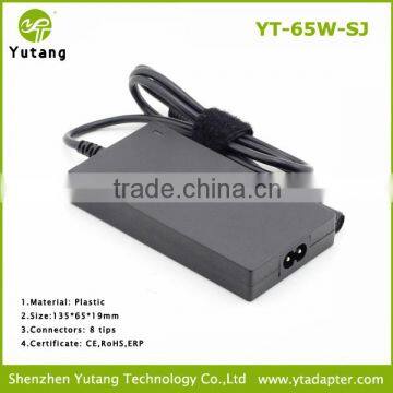 65w slim auto plastic general PC ac/dc adapter home use for laptop