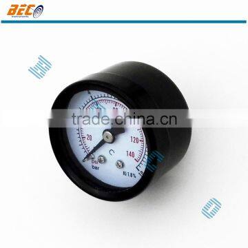Black Steel Brass Internals Wide Use Natural Gas Oxygen Pressure Gauge