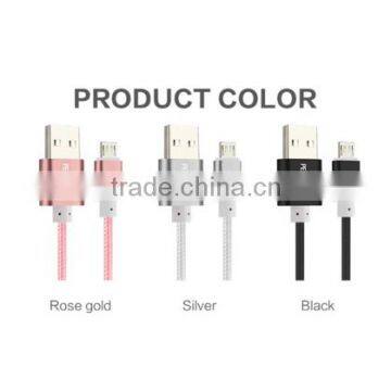 25CM Mini Nylon Metal Micro USB Cable Colorful Mobile Phone Cable for IPhone/Android/Type C photo-2