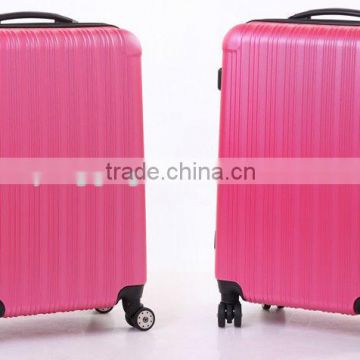 Aluminium trolley system 3pcs abs pc film trolley luggage set