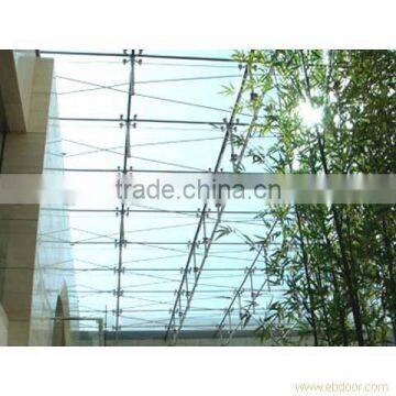 Tension cable Spider laminated glass skylight